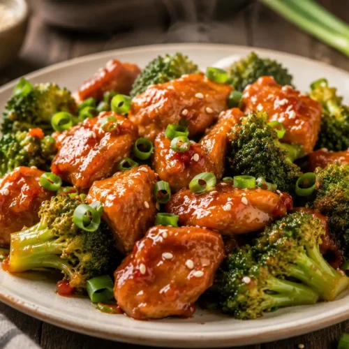 Honey Sriracha Chicken With Broccoli