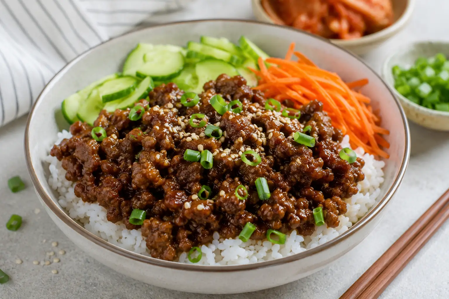 Korean Ground Beef Bowl