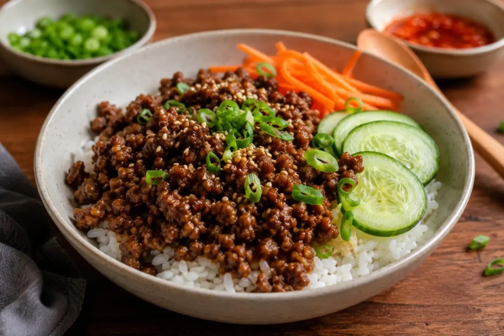 Korean Ground Beef Bowl