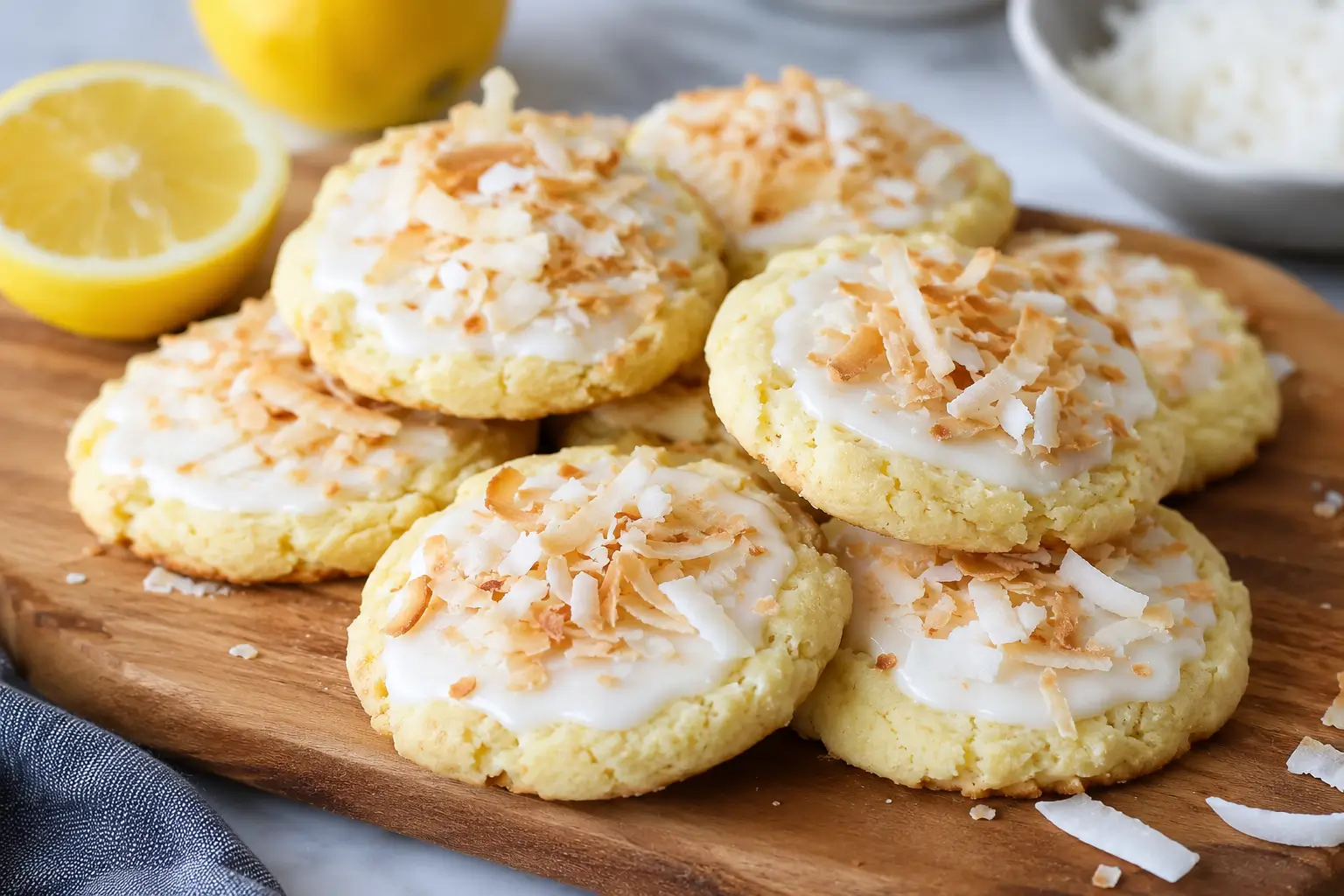 Lemon Coconut Cheesecake Cookies