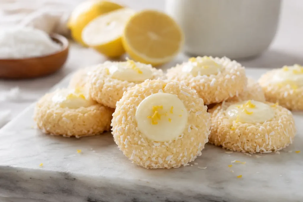 Lemon Coconut Cheesecake Cookies