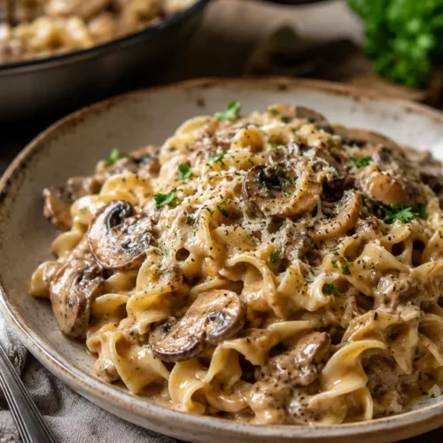 Mushroom Stroganoff Pasta