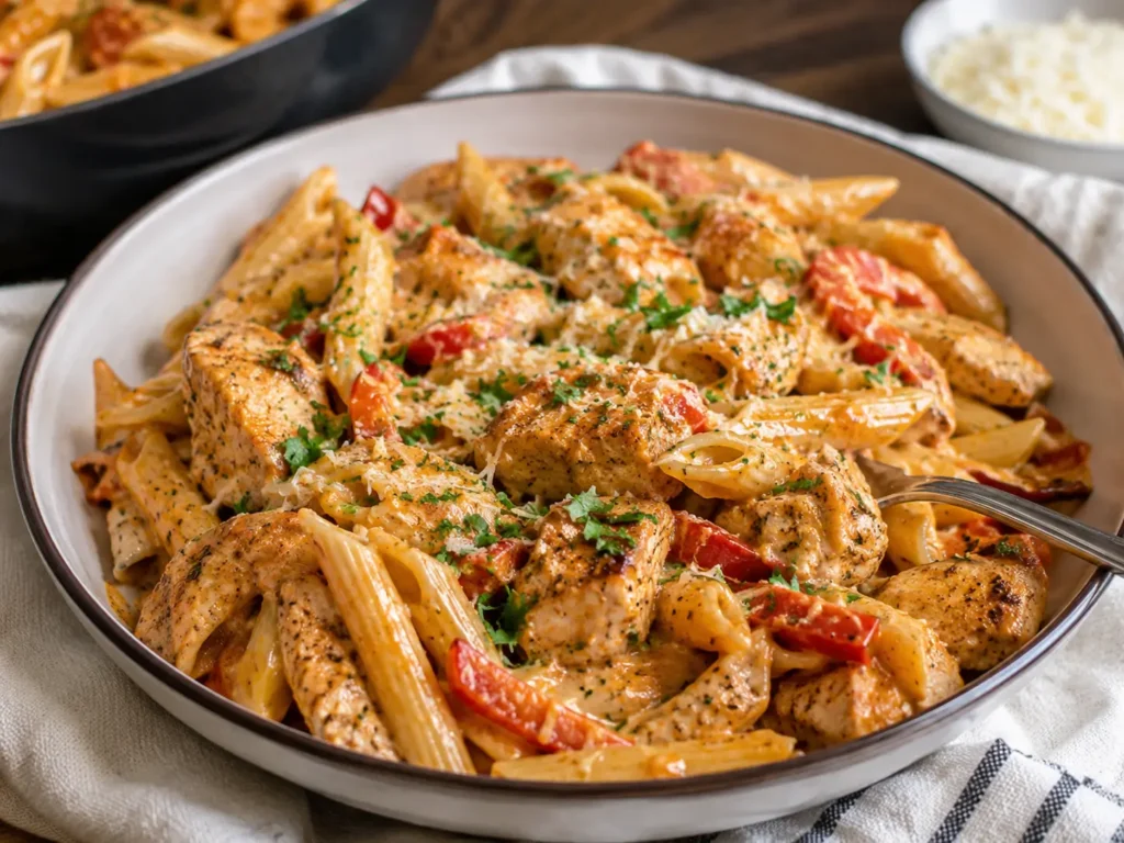 One Pot Creamy Cajun Chicken Pasta