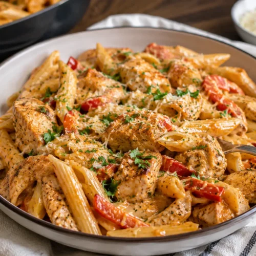 One Pot Creamy Cajun Chicken Pasta