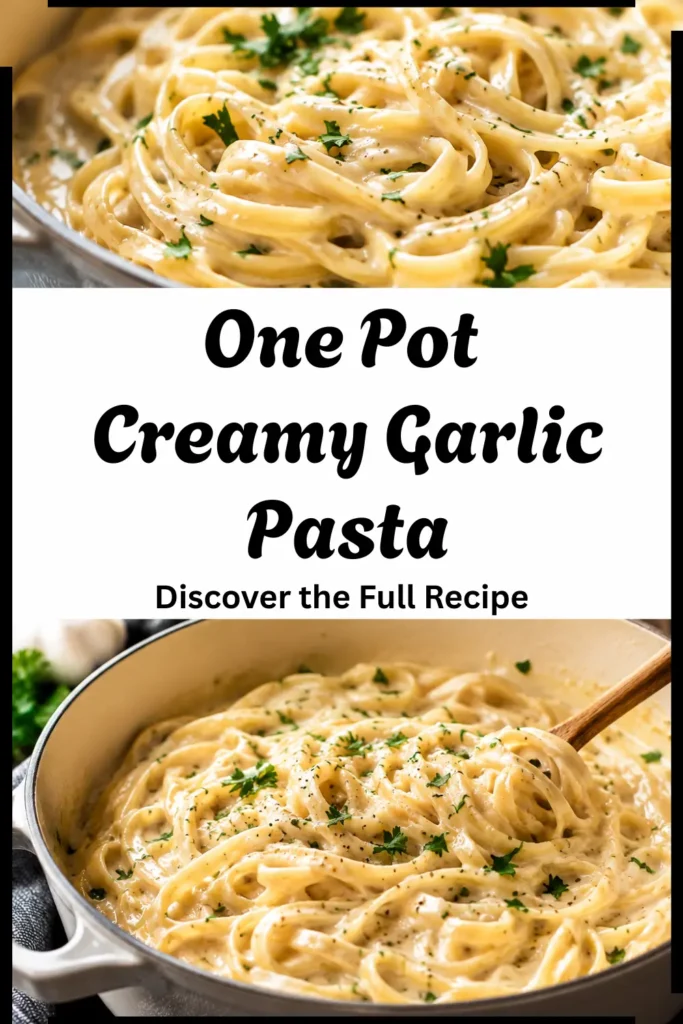 One Pot Creamy Garlic Pasta