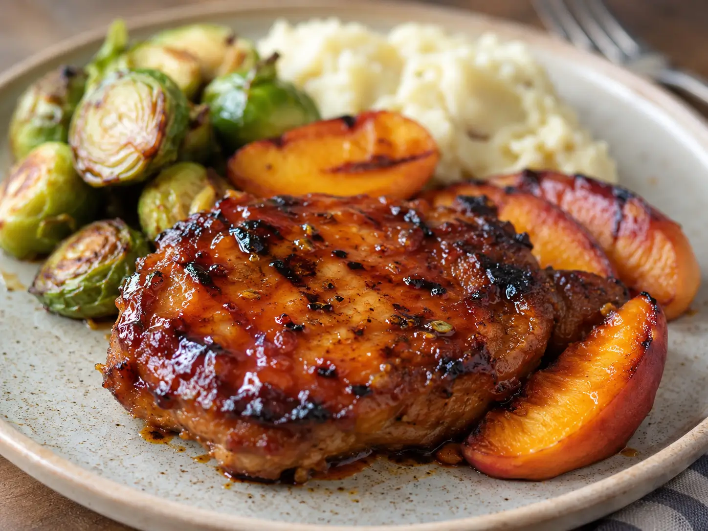 Peach BBQ Pork Chops