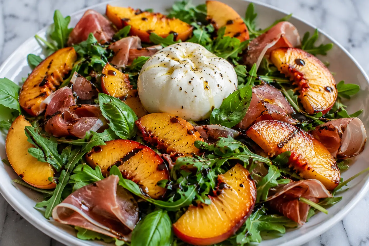 Peach Burrata Salad