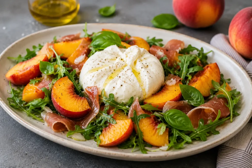Peach Burrata Salad