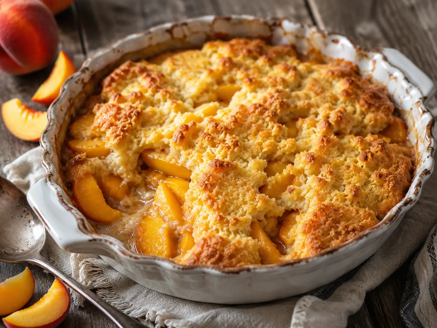 Peach Cobbler With Cake Mix Topping