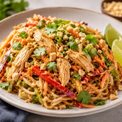 Peanut Noodles With Shredded Chicken