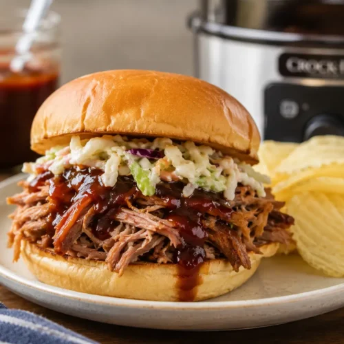 Slow Cooker BBQ Pulled Pork Sandwiches