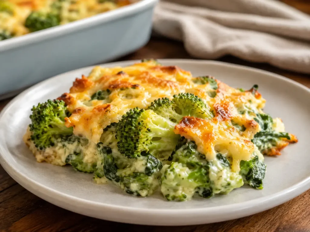 Spinach Broccoli Cheese Casserole
