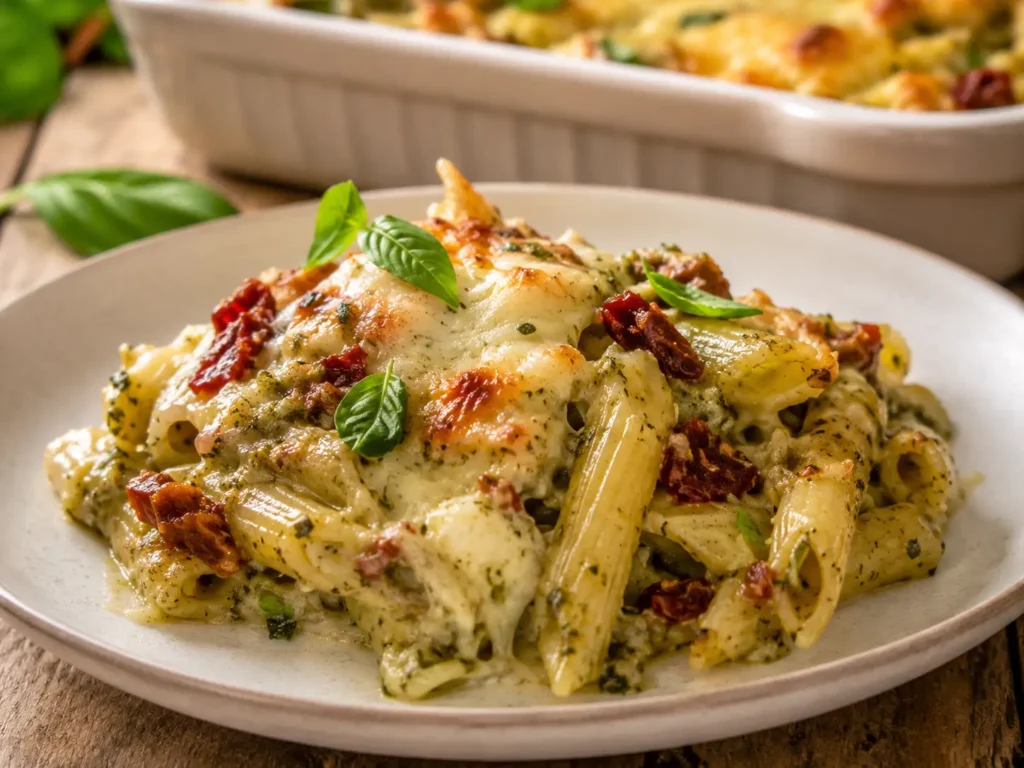 Sundried Tomato Pesto Pasta Bake