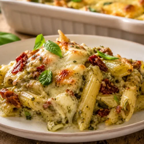Sundried Tomato Pesto Pasta Bake
