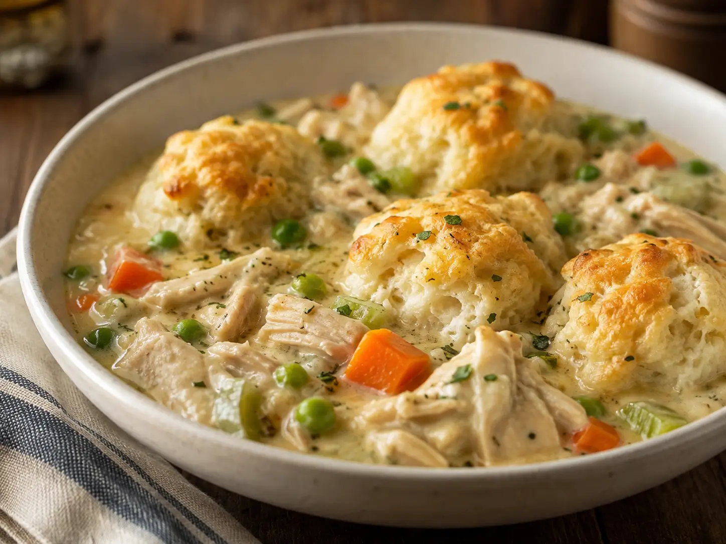Chicken And Dumplings With Biscuits