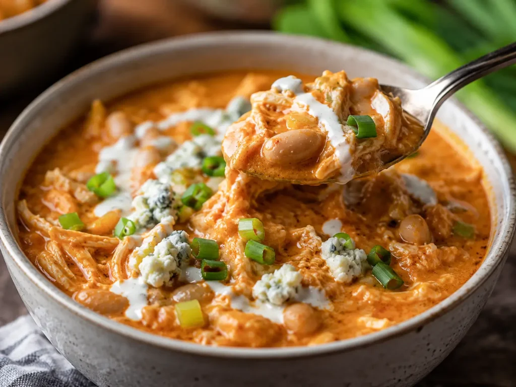 Slow Cooker Buffalo Chicken Chili